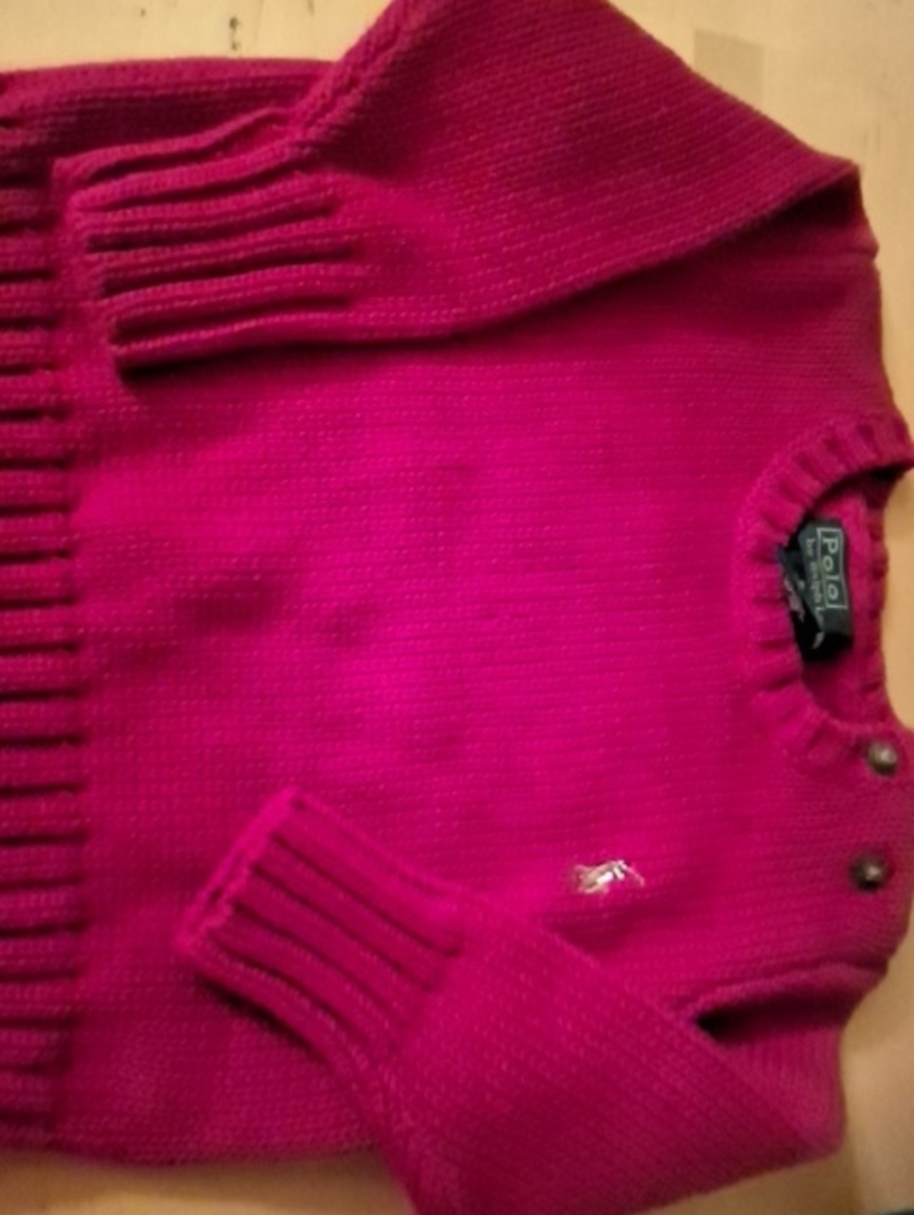 Polo by Ralph Lauren Women's Bright Fuchsia Crewneck Sweater